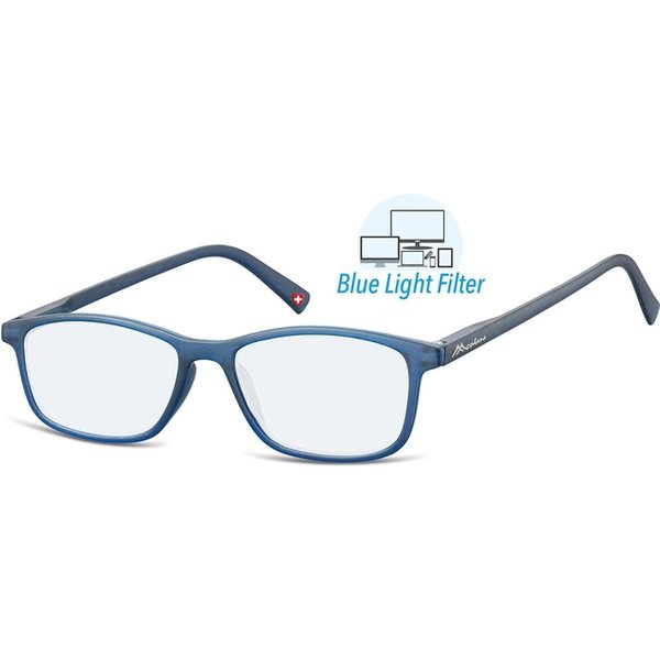 Leesbril Montana +1.00 dpt blue light filter blauw