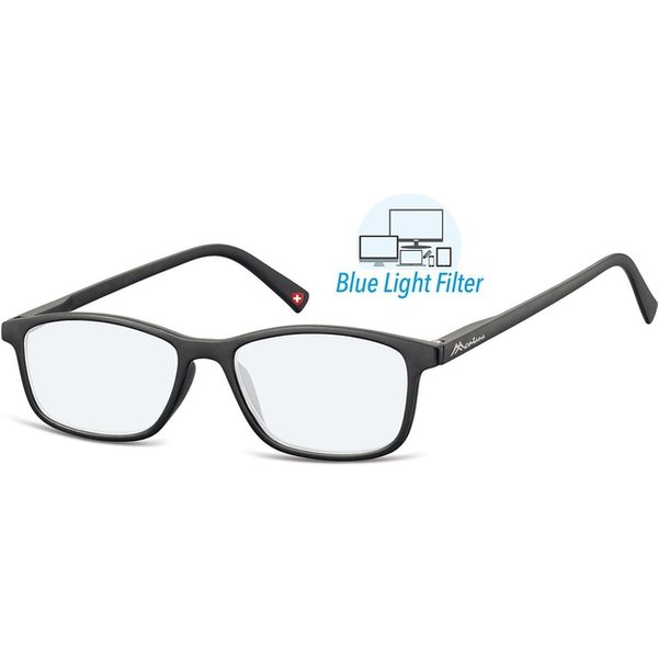 Leesbril Montana +1.50 dpt blue light filter zwart