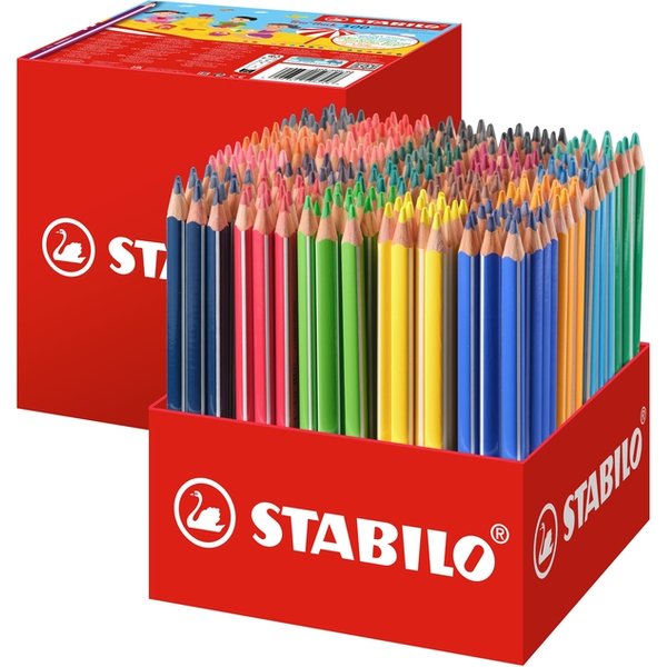 Kleurpotloden STABILO 203 Trio dik assorti classpack à 300 stuks