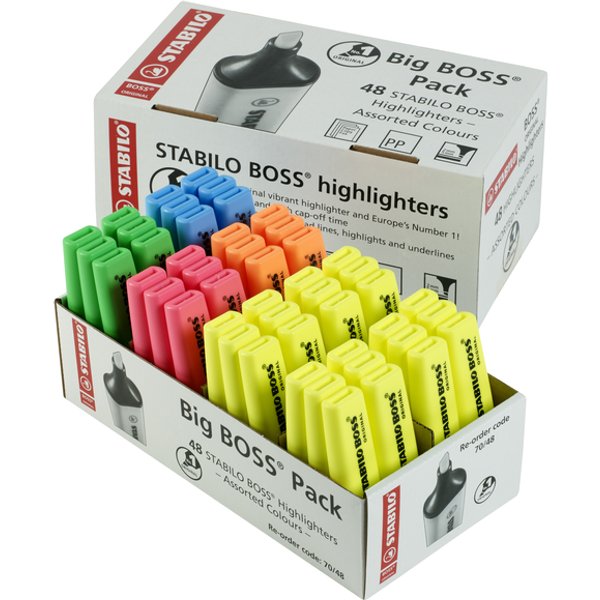 Markeerstift STABILO BOSS Original 70 assorti classpack à 48 stuks