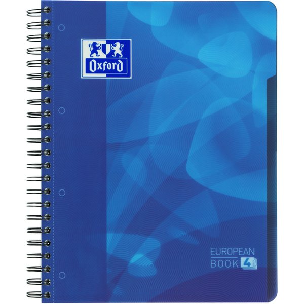 Projectboek Oxford School A4+ lijn 4-gaats 240 pagina's 80gr blauw
