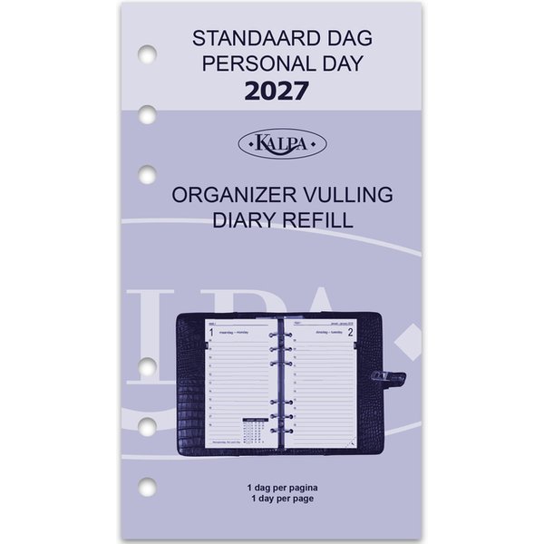 Agendavulling 2027 Kalpa Personal 1dag/1pagina