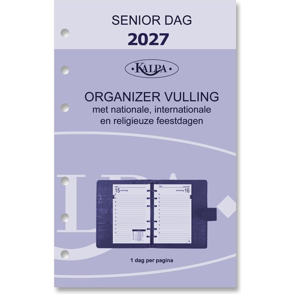 Agendavulling 2027 Kalpa Senior 1dag/1pagina