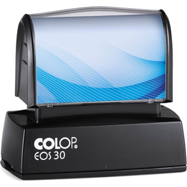 Tekststempel Colop EOS 30 flashtechnologie met stempelplaat