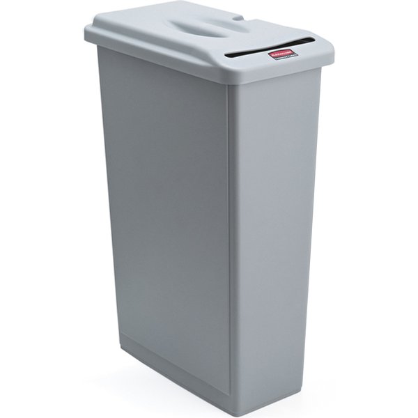 Afvalbak Rubbermaid Slim Jim vertrouwelijke documenten 87 liter grijs