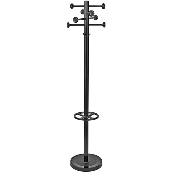 Kapstok MAUL Grando staand 175cm 16 haken zwart RAL9004