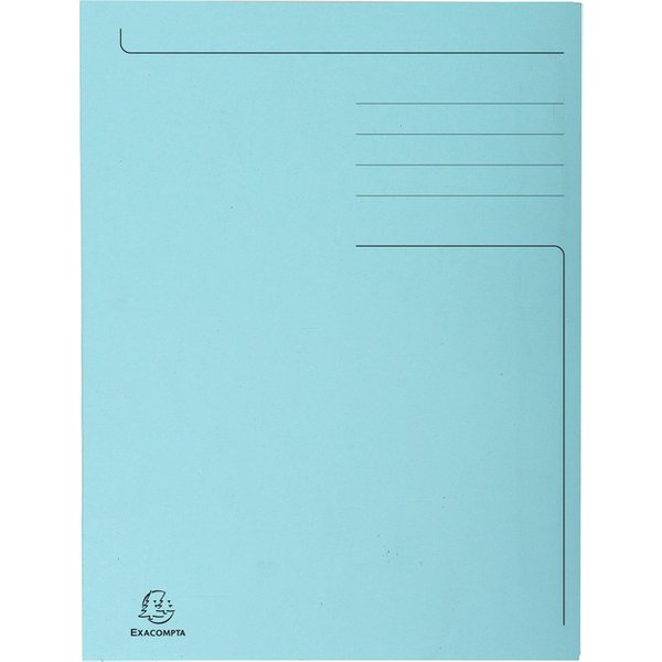 Dossiermap Exacompta Forever A4 3 kleppen 280gr blauw