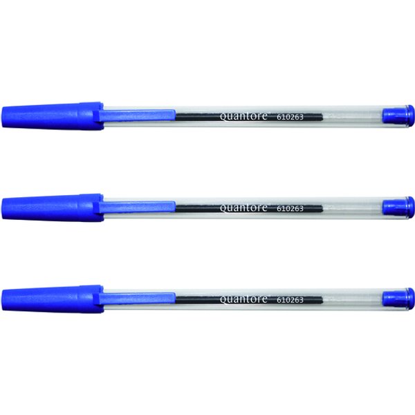 Balpen Quantore Stick blauw medium