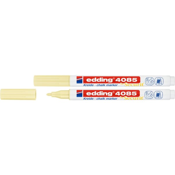 Krijtstift edding 4085 by Securit rond 1-2mm pastel geel