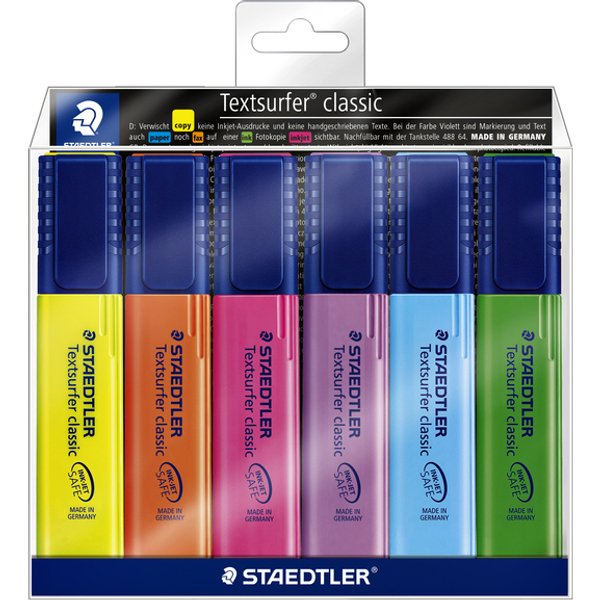 Markeerstift Staedtler 364 Textsurfer assorti 6 stuks