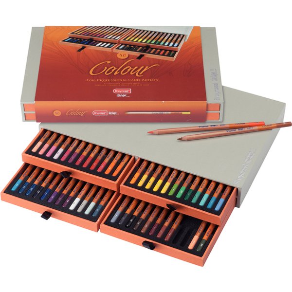 Kleurpotloden Bruynzeel Design met luxe bewaardoos assorti 48 stuks