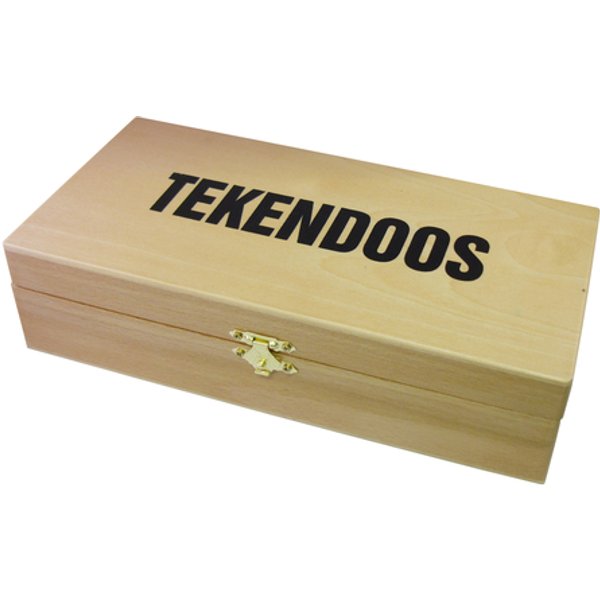 Tekendoos 25x12.5x6.5cm 3 vakken beukenhout