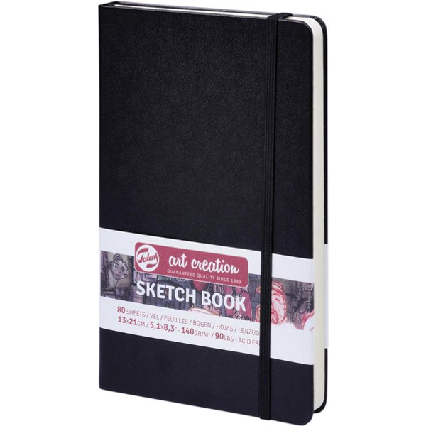 Schetsboek Talens Art Creation zwart 13x21cm 140gr 80vel