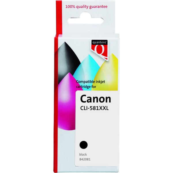 Inktcartridge Quantore alternatief tbv Canon CLI-581XXL pigment zwart