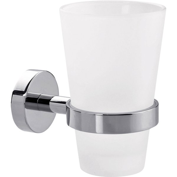 Bekerhouder tesa® Smooz hoogglans verchroomd metaal zelfklevend
