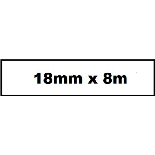Labeltape Quantore TZe-241 18mmx8m wit/zwart