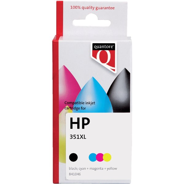 Inktcartridge Quantore alternatief tbv HP CB338EE 351XL kleur