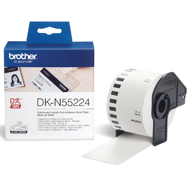 Etiket Brother DK-N55224 doorlopend niet klevend 54mm 1 rol á 30m wit