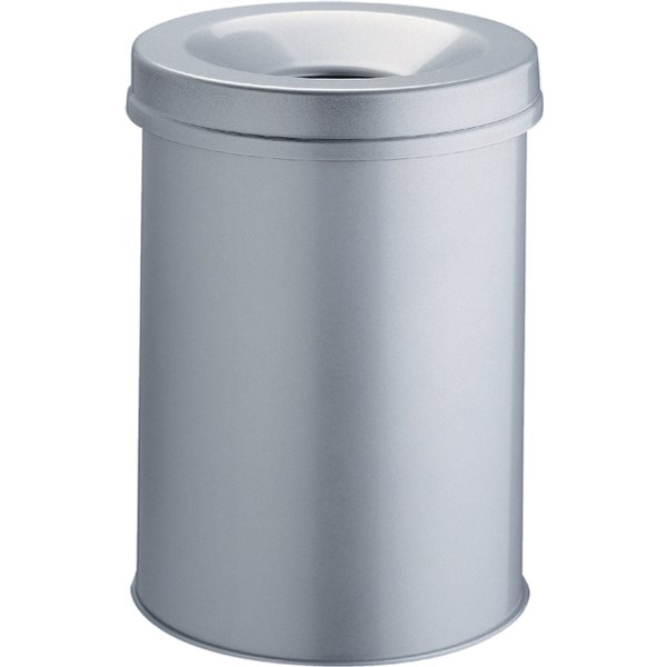 Papierbak met vlamdover Vepabins 15liter 26cm grijs