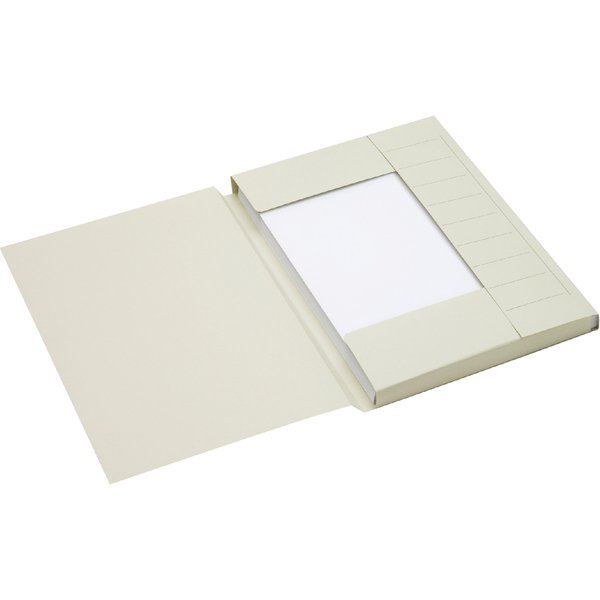 Dossiermap Secolor A4 3 kleppen 100% gerecycled karton 250 gr grijs