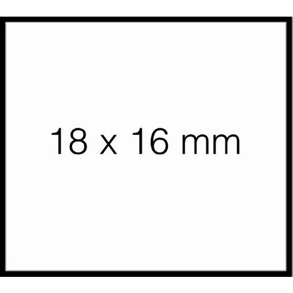 Prijsetiket 18x16mm Sato Duo 16 afneembaar wit
