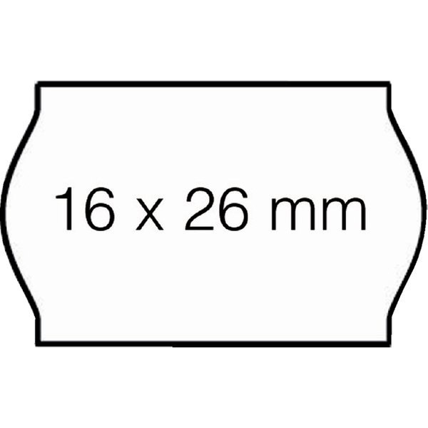 Prijsetiket 16x26mm Open-Data S14/Sato Judo afneembaar wit