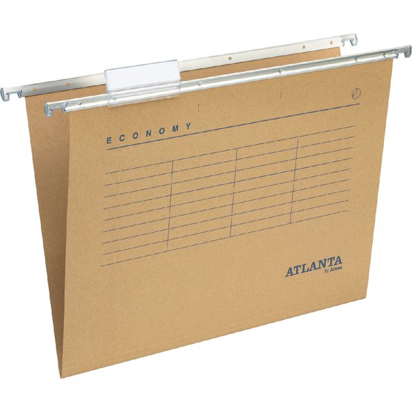 Hangmap Djois Economy recycled foolscap V-bodem bruin 25 stuks