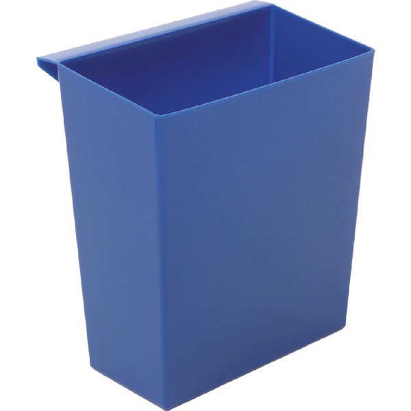 Inzetbak voor vierkante tapse papierbak blauw