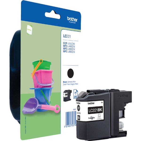 Inktcartridge Brother LC-221BK zwart
