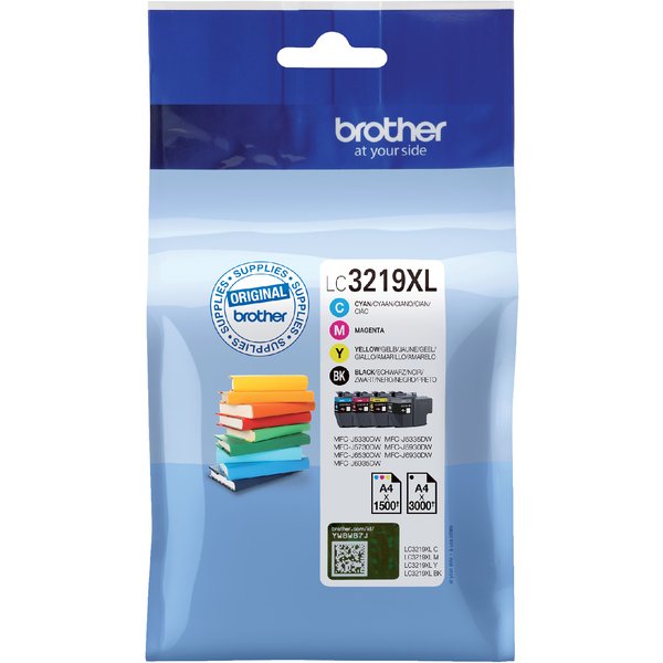 Inktcartridge Brother LC-3219XL zwart + 3 kleuren