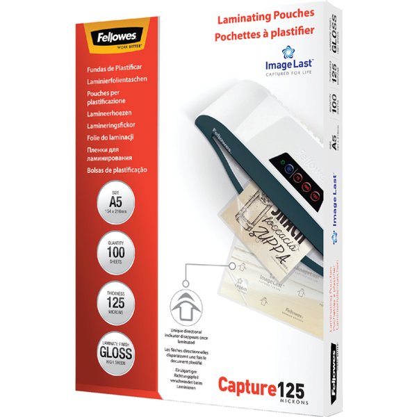 Lamineerhoes Fellowes A5 2x125micron glans 100 stuks