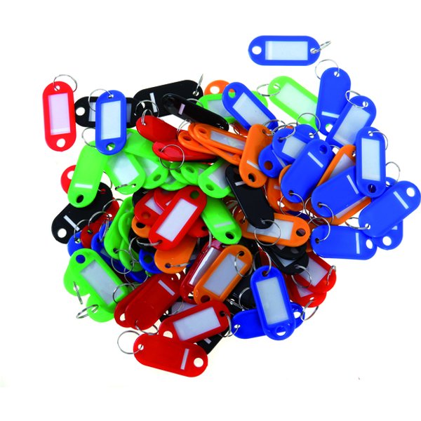 Sleutellabel Pavo kunststof assorti 100 stuks