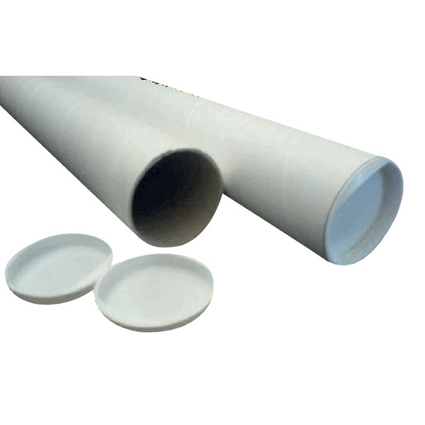 Verzendkoker CleverPack A2 450x50x1.5 met doppen wit pak à 5 stuks
