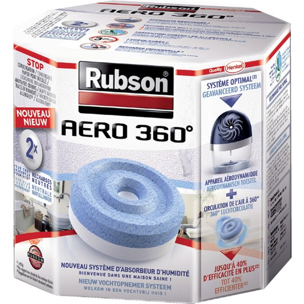 Vochtopnemer Rubson Aero 360 navulling 2 stuks