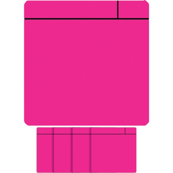 Magneet scrum 75x75mm roze 5 stuks