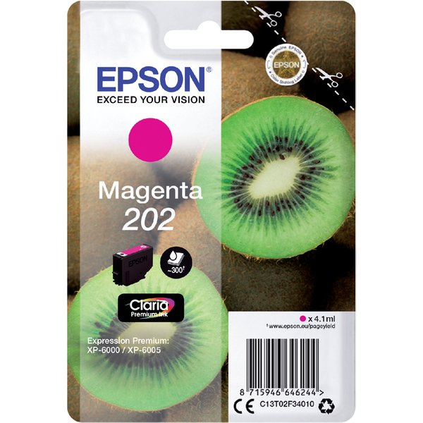 Inktcartridge Epson 202 T02F34 rood