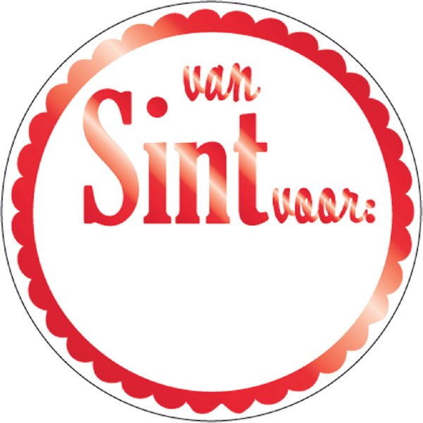 Stickers van Sint voor rond rood/wit doos à 1000 stuks