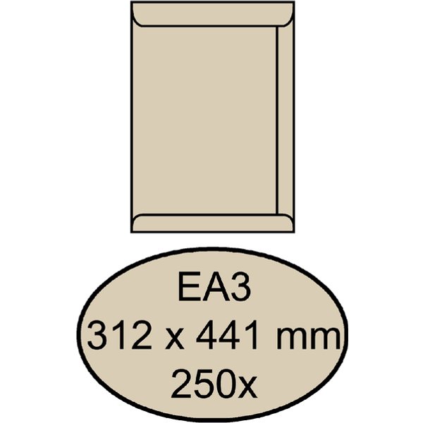 Envelop Quantore akte EA3 312x441mm cremekraft 250 stuks