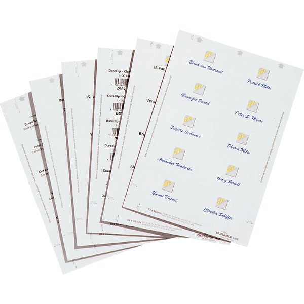Badgekaart Durable 1453 bedrukbaar 40x75mm 240 stuks