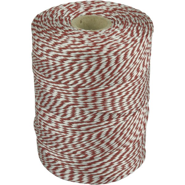 Touw Muller katoen 180 meter rood/wit