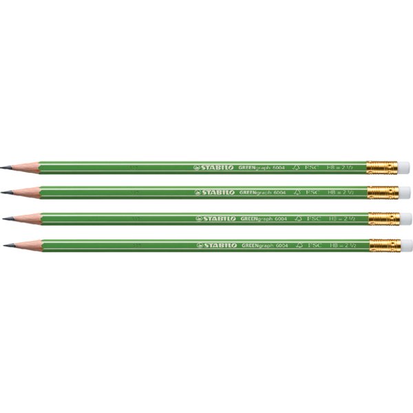 Potlood STABILO Greengraph 6004 HB met gumtop