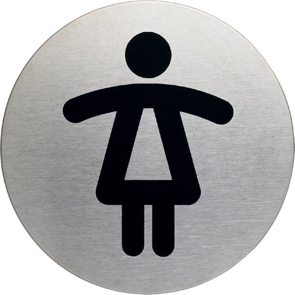 Infobord pictogram Durable 4904 wc dames rond 83mm