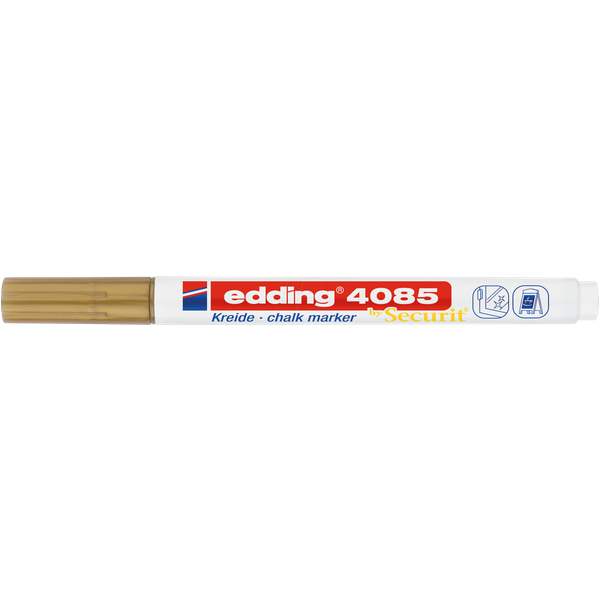 Krijtstift edding 4085 by Securit rond 1-2mm goud