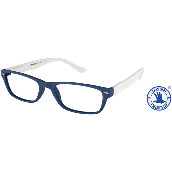 Leesbril I Need You +2.00 dpt Feeling blauw-wit
