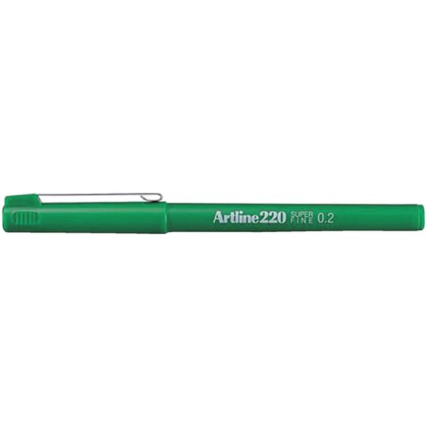 Fineliner Artline 220 rond super fijn groen