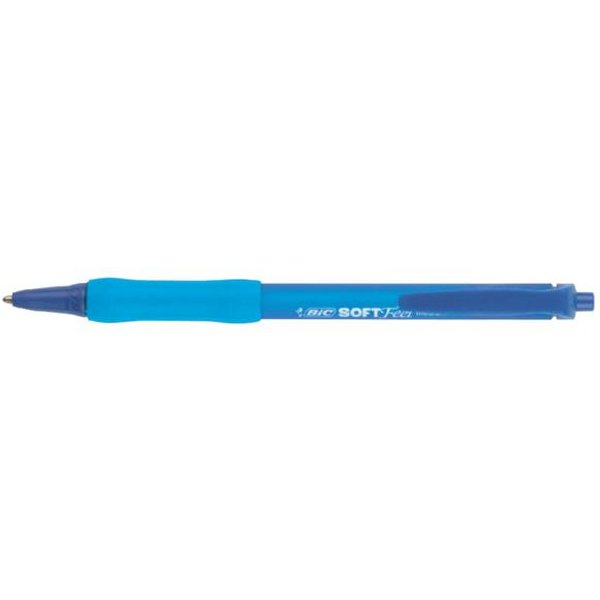 Balpen Bic soft feel grip clic medium blauw