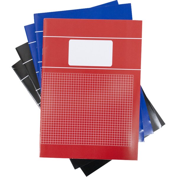Schrift SOHO Basic A4 ruit 5x5mm 80 pagina's 60gr assorti 5 stuks