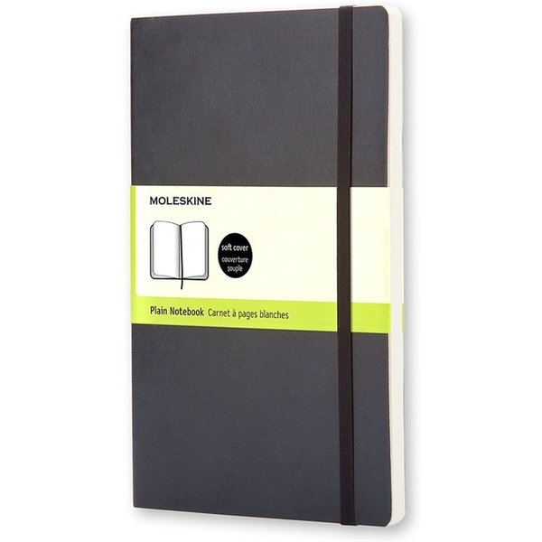 Notitieboek Moleskine large 130x210mm blanco zwart