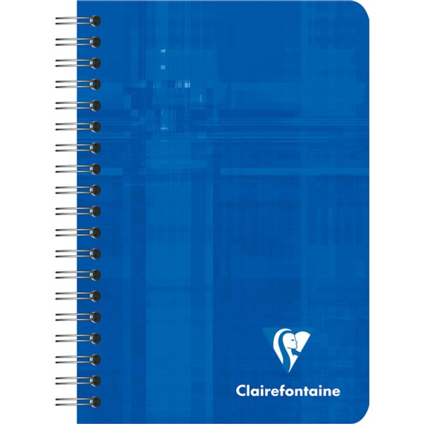 Notitieboek Clairefontaine 95x140mm spiraal lijn assorti