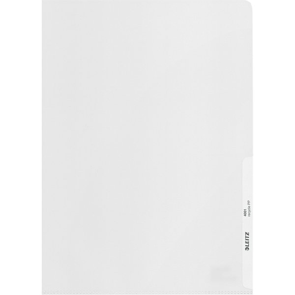 Insteekmap L-model Leitz Recycle A4 0.10mm PP transparant 25 stuks
